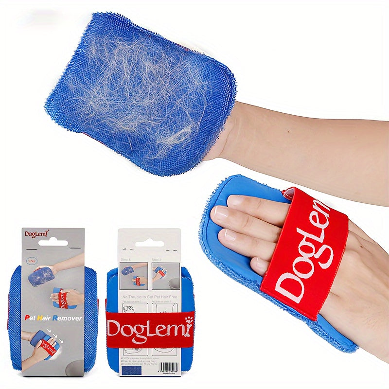 2Pcs Pet Hair Remover - Fur Lint Brush and Hair Mitts for Carpet, Bedding, Furniture, and Clothes - Ideal for Dog and Cat Owners