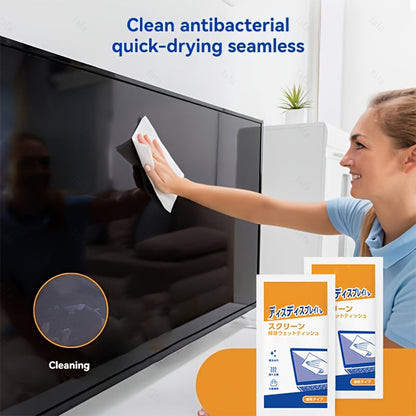 40pcs Large LCD Screen Cleaning Wipes – Gentle, Streak-Free Formula for Tablets and Smartphones – Portable and Convenient for Home, Office, Car, and Outdoors