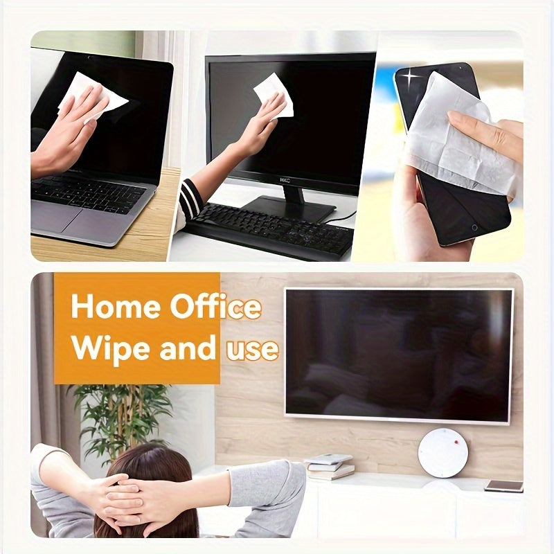 40pcs Large LCD Screen Cleaning Wipes – Gentle, Streak-Free Formula for Tablets and Smartphones – Portable and Convenient for Home, Office, Car, and Outdoors