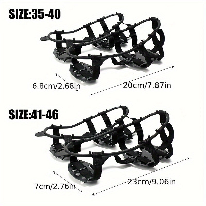 24 Tooth Anti-Slip Crampons - Shoe Covers for Ice and Snow, Ideal for Hiking, Climbing, Walking, Running and  Hunting