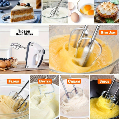 PANCERKA 7-Speed Electric Hand Mixer Set - Includes Egg Beater, Whisk, Food Stirrer - Versatile Kitchen Appliance, 110V