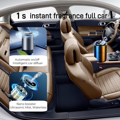 Smart Car Air Freshener 50ML – Premium Essential Oil Diffuser with Star Projector – Automatic, Long-Lasting Natural Fragrance – Odor Remover with 300 Days of Freshness – Ideal Car Accessory for Lovers