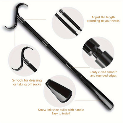 Durable Plastic Long Handle Shoe Horn – Super Extended, Detachable, Easy Shoe Insertion for Seniors & Pregnant Women