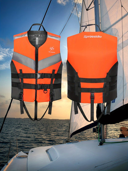 HISEA Adjustable Safety Life Jacket - Outdoor Drifting, Swimming, Snorkeling Suit for Kayaking, Boating, Fishing, Water Ski, and Rafting - Water Sports Life Vest