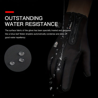 Outdoor Coldproof and Windproof Sports Gloves - Winter Warm Touch Screen Waterproof Gloves for Cycling and Skiing - Unisex