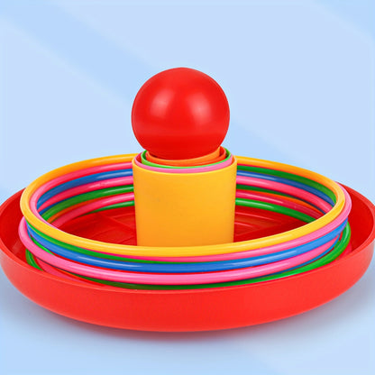 Interactive Children's Tower Game with Throwing Rings - Perfect for Parent-Child Leisure Activities - Great Gift for Halloween and Christmas
