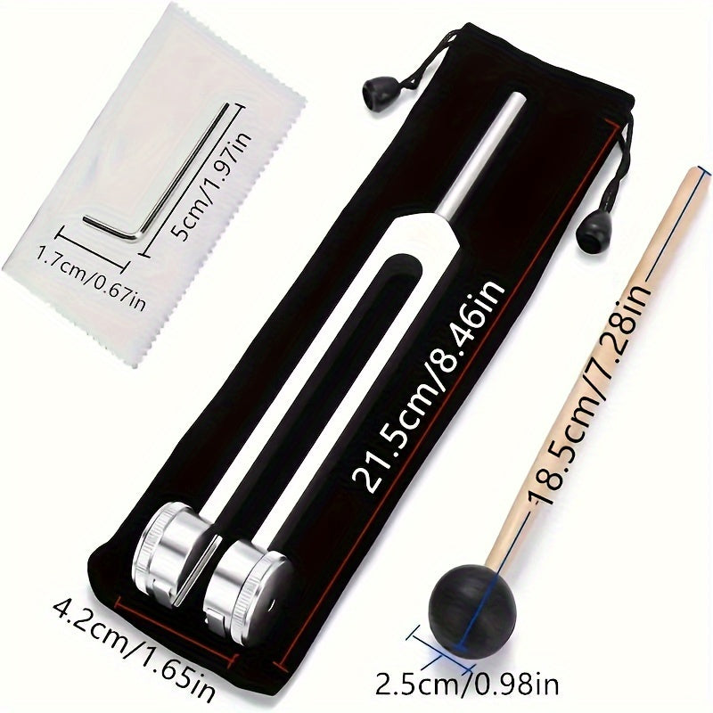 128Hz Medical-Grade Tuning Forks - Dual-Purpose Ear Cleaner and Vibration Tool | Large Ergonomic Design with Bell Clips for Soothing Ear Massage