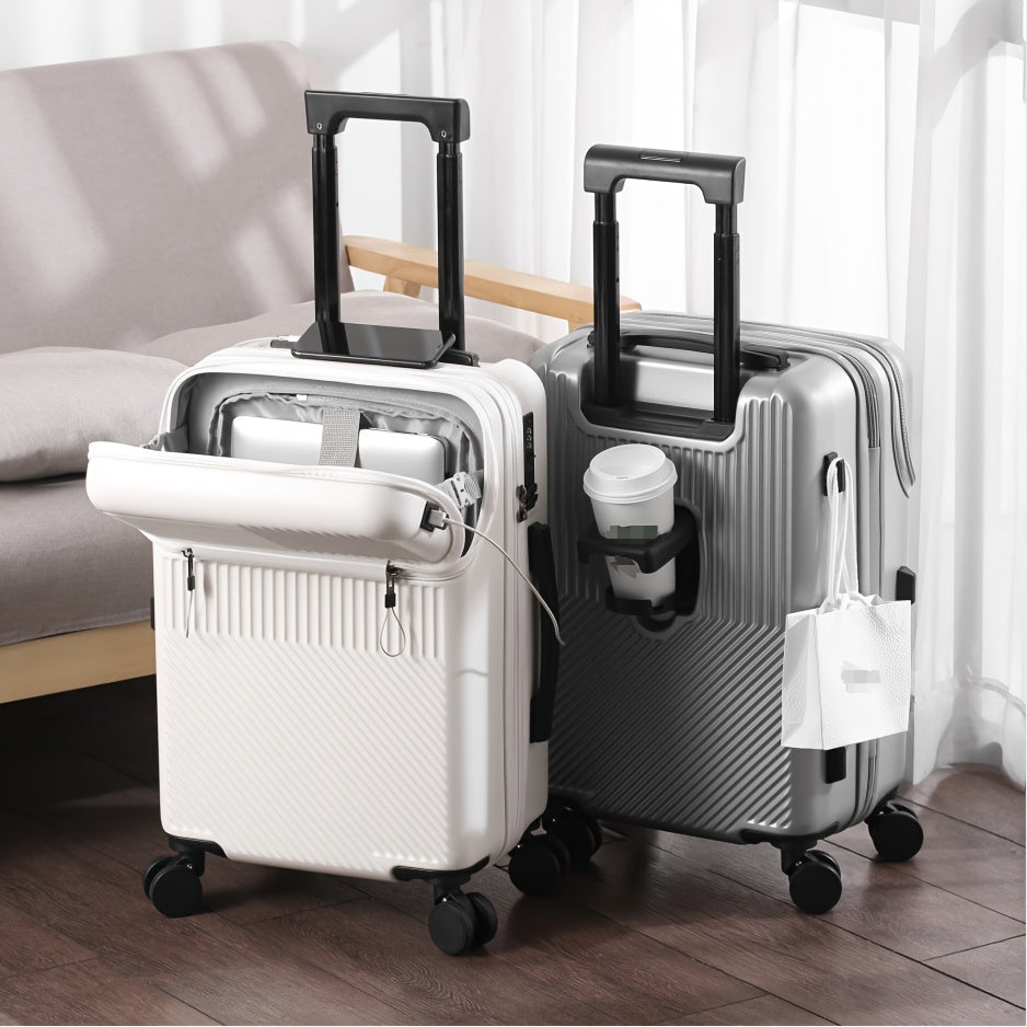 20/22/24/26 Inch Suitcase - Travel Boarding Case with Password Lock, Functional Luggage for Daily Use, Unisex