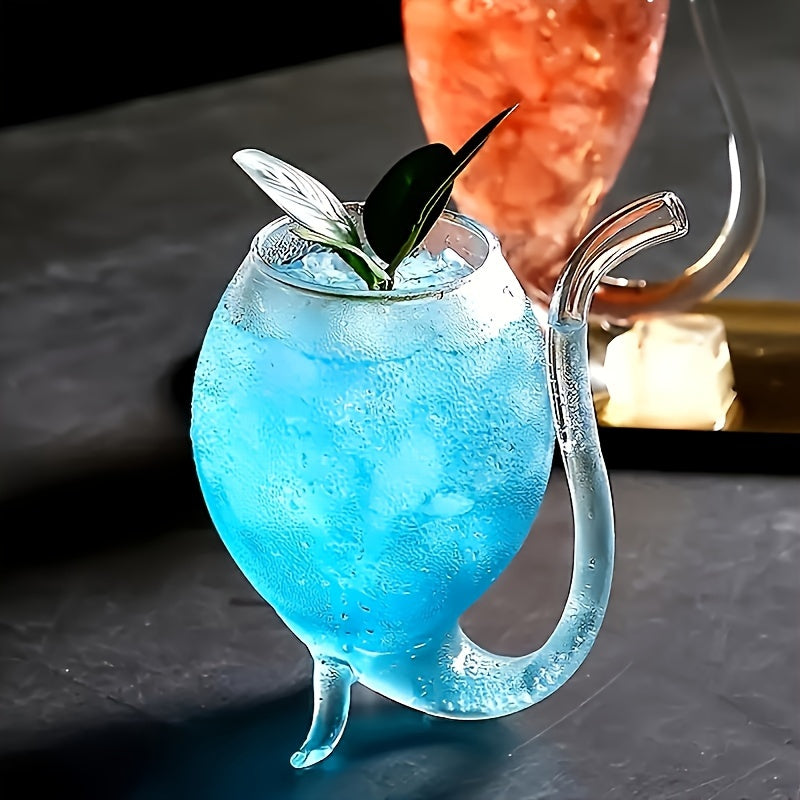 Creative Wine Glass with Built-In Straw - Versatile Glass Cup for Juice, Ice Cream, Champagne, Party Supplies, and Drinkware for Restaurants, Cafes, Bars