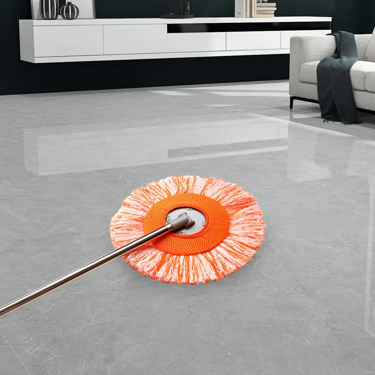 Versatile Ceiling Mop - Flexible Rotating Design for Effortless Dust and Wet Cleaning on Floors, Walls, Tiles, Glass, and Cars