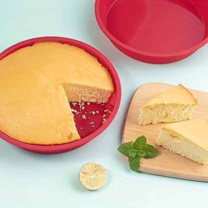 3pcs 8 Inch Round Cake Pans – Silicone Nonstick Baking Molds for Layer Cake, Cheesecake and Chocolate Cake