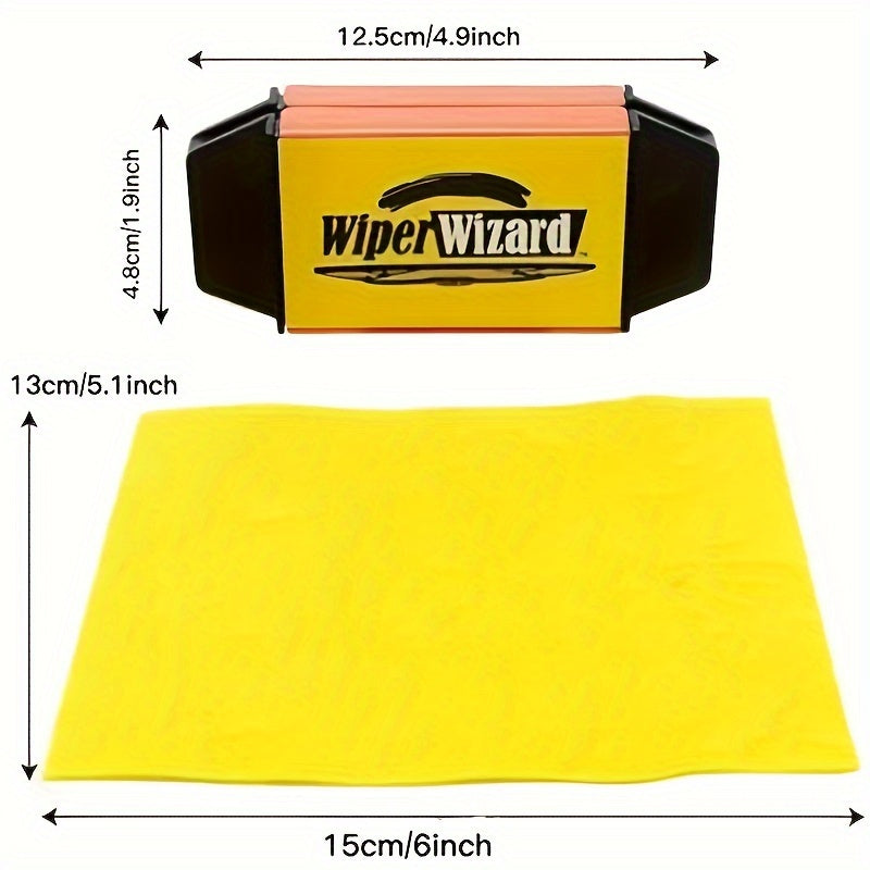 Yellow Miracle Wiper Blade Renewal Brush – Universally Fit – Instantly Restores and Repairs for Clear Vision