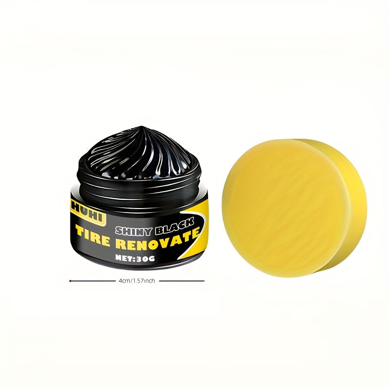 Black Shine Tire Wax - Durable, Long-Lasting Protection and Restoration Wax for Car, Bike, and Motorcycle Tires - Prevents Cracking, Whitening and Covers Scratches