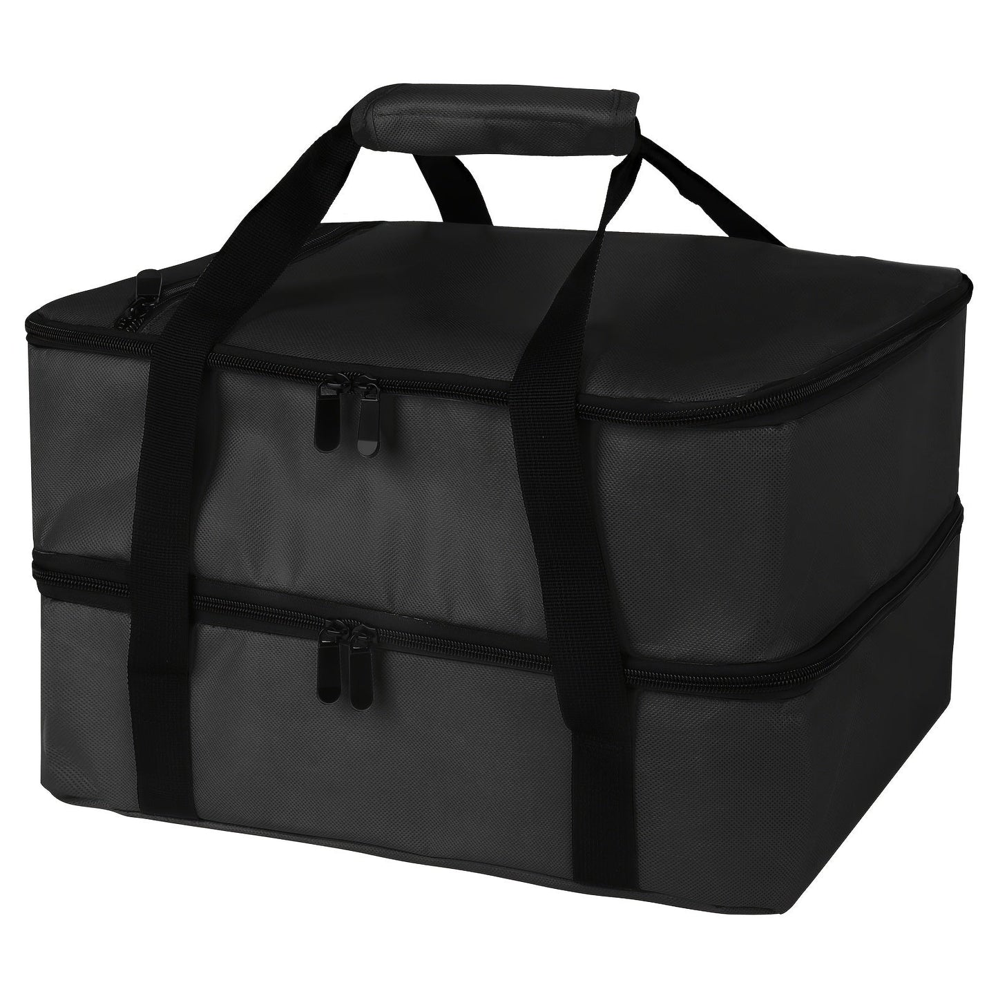 Insulated Double Casserole Carrier Lunch Bag - Fits 9x13 & 11x15 Inch Dishes for Hot or Cold Food - Perfect for School, College, and Kitchen Organization