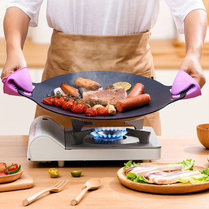 Non-Stick Cast Iron BBQ Grill Pan – Versatile and Durable Cookware for Meat, Chicken, Indoor/Outdoor Grilling