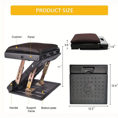 Ergonomic Adjustable Footrest - Height Customizable, Tilt Function, Breathable Mesh, Sturdy Construction - Ideal for Office, Home, and Gaming