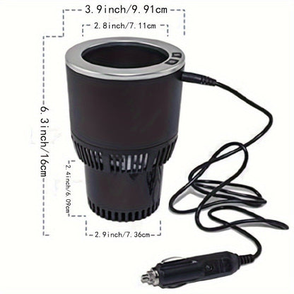 2 in 1 Smart Car Cup Warmer & Cooler Mug Holder – Premium Cup Holder for Commuters, Travelers, Road Trips – Perfect for Hot & Cold Beverages, Gift Idea