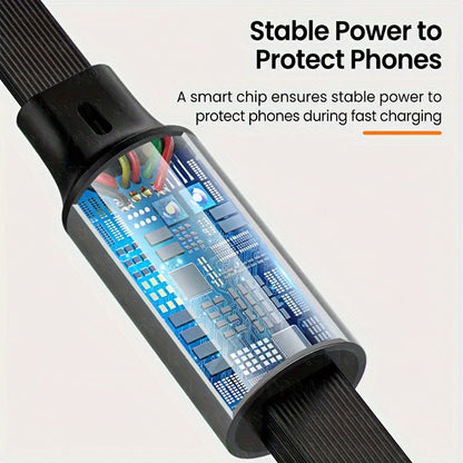Reversible USB Charging Cable – 6A 100W Fast Charging for iPhone, Huawei, Samsung & More, 480Mbps Data Sync, ≤36V Power Supply