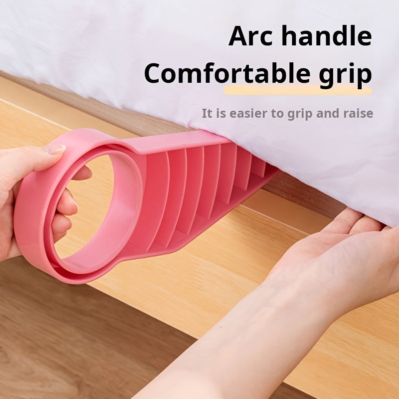 2 Pack Ergonomic Mattress Lifter Tool for Easy Bed Sheet Changing – Durable Polypropylene Sheet Fasteners with Arc Handle, Spot-Cleanable Bedding Assistant
