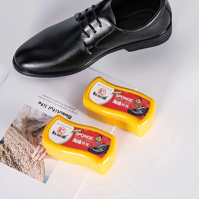 Quick Drying Shoe Polish Wipe – Effortless Leather Cleaning, Glossy Finish, Portable Single-Sided Sponge for Easy Shoe Care
