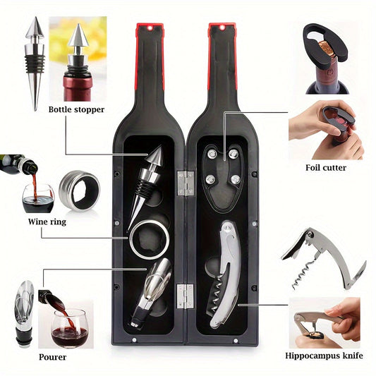 Set of 5 Stainless Steel Wine Openers - Durable and Versatile Kitchen Tools, Perfect Gift for Wine Lovers, Suitable for Birthdays, Christmas, Halloween and Thanksgiving