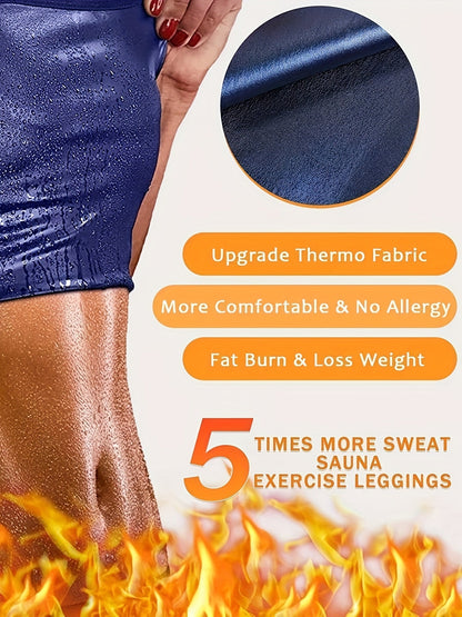 Round Neck Slimming Sauna Sweat Tank Top - Racer Back Body Shaped Workout Top for Women's Activewear