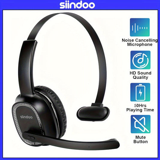 ProTruck Wireless Headset 5.2 - Crystal-Clear ENC Calls, Noise Cancellation, Long-Lasting Comfort for Office, Truck Drivers, Customer Service