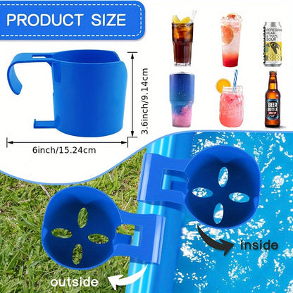 Pool Storage Rack – Drink and Beer Glass Holder with Hand Sanitizer Shelf