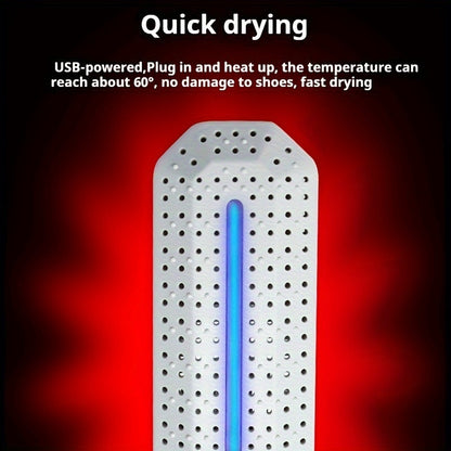 Portable USB Shoe Dryer and Deodorizer - Compact, Fast-Drying Device for Home and Outdoor Use - Durable ABS Construction