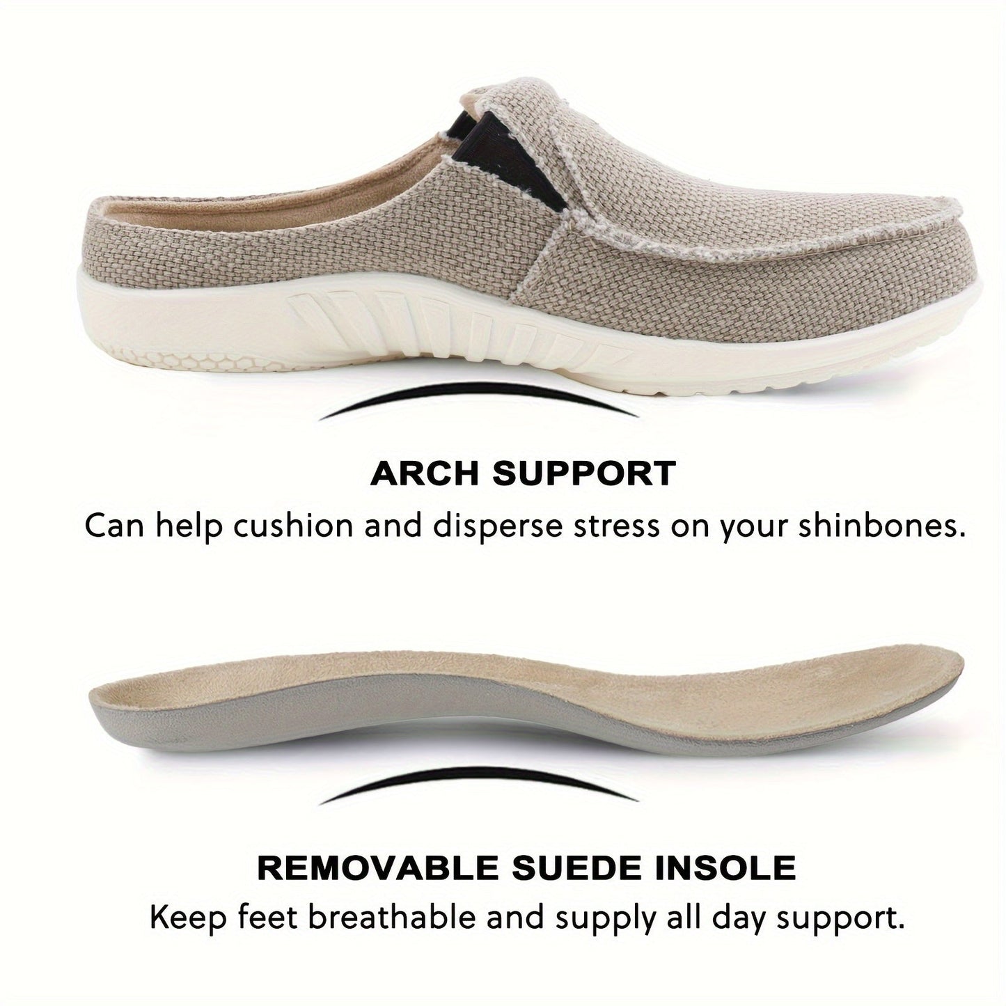 LazyStep Men's Trevor Orthopedic Slide Slipper - Arch Support for Comfort and Relief
