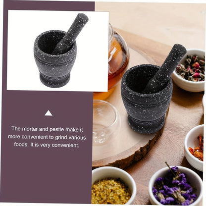 Plastic Manual Mortar and Pestle Set - Garlic and Spices Grinder with Grinding Bowl for Kitchen Seasoning and Herb Mixing - Ideal Gift Tool