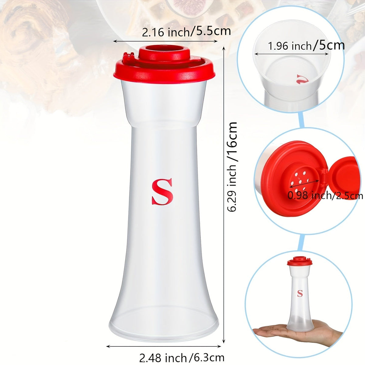 2pcs Salt and Pepper Shakers Set – Hourglass Shaped Containers with Lids, Ideal for Home, Kitchen, Restaurant, Camping, and Kitchen Supplies