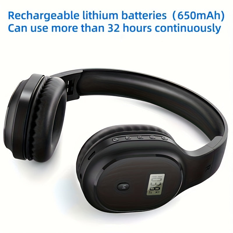 3 in 1 Multifunction Wireless Headphones - Audio Cable, Charging Cable, 650mAh Rechargeable Battery