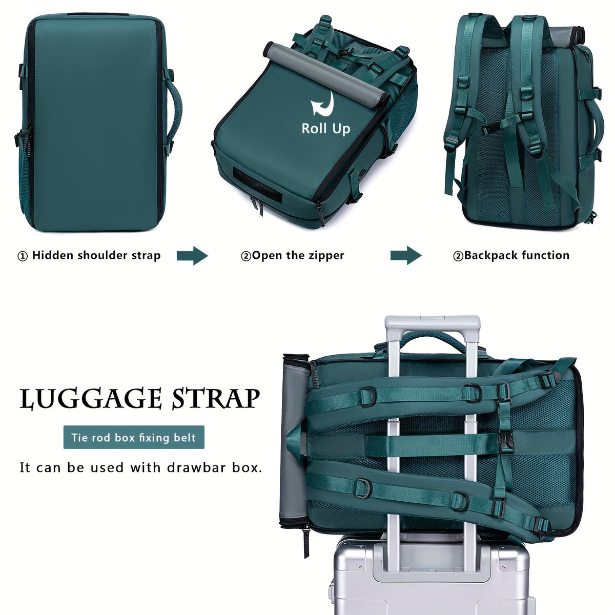 Multifunctional Travel Backpack - Waterproof Computer Backpack with Shoe Compartment, 17.3-Inch Laptop Carry-On, Airline-Approved Schoolbag for Men and Women