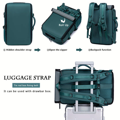 Multifunctional Travel Backpack - Waterproof Computer Backpack with Shoe Compartment, 17.3-Inch Laptop Carry-On, Airline-Approved Schoolbag for Men and Women