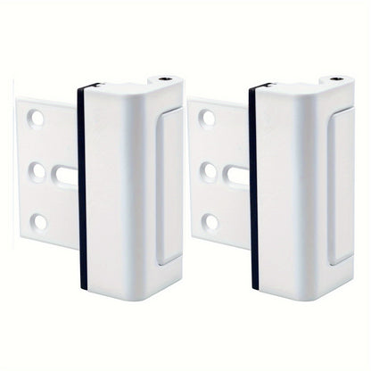 2pcs Door Lock For Home Security- Easy To Install Door Latch Device, Aluminum ConstructionTamper Resistant, Black/White/argent Door Locks