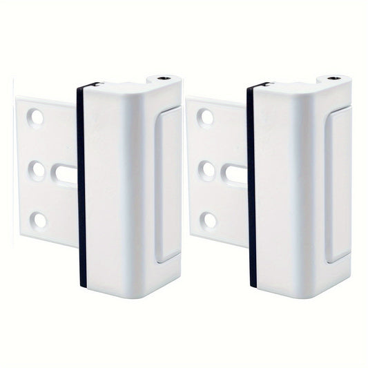 2pcs Door Lock For Home Security- Easy To Install Door Latch Device, Aluminum ConstructionTamper Resistant, Black/White/argent Door Locks