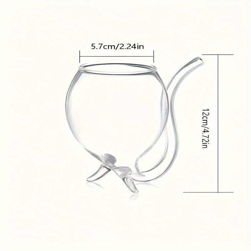 Creative Wine Glass with Built-In Straw - Versatile Glass Cup for Juice, Ice Cream, Champagne, Party Supplies, and Drinkware for Restaurants, Cafes, Bars