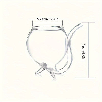 Creative Wine Glass with Built-In Straw - Versatile Glass Cup for Juice, Ice Cream, Champagne, Party Supplies, and Drinkware for Restaurants, Cafes, Bars