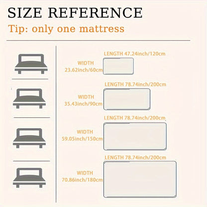 Soft & Cozy Milk Velvet Mattress Protector - Warm Plush Autumn/Winter Bedding, King Size Bed Comforter Set for Bedrooms, Apartments, and Dorms