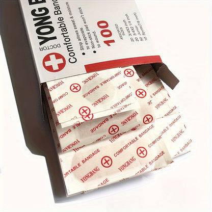 100pcs Medical Wound Adhesive Patches – Bandages, Breathable Nose Bridge Patch, Acne Patch, Circular Pre-Vaccine Patch, Wound Patch