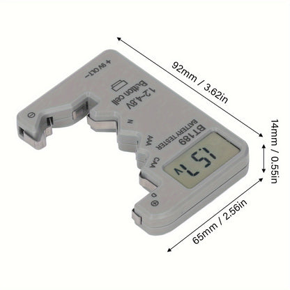 BT189 Digital Battery Tester – LCD Display for AA/AAA/9V/1.5V Button Cell – Battery Capacity Checker and Capacitance Diagnostic Tool