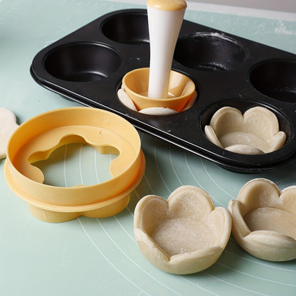 Buy 1 Get 1 Free - Flower-Shaped Pastry Cutter and Tart Tamper Set (2 pcs) - Premium Baking Tools for Tarts, Cookies, and Biscuits