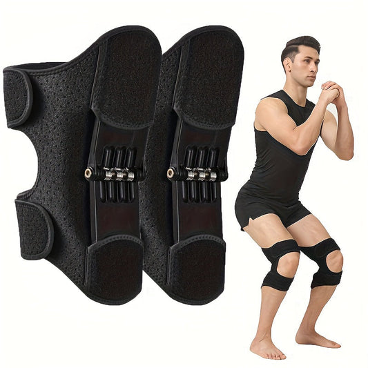 ProFlex Knee Protector - Spring-Loaded Stabilizer Pad for Enhanced Joint Support, Weak Legs, Squats and Sports Training - Power Lift Knee Brace for Improved Performance