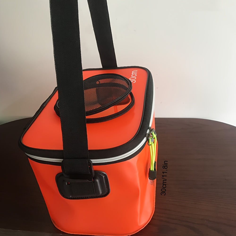 Spacious EVA Fishing Tackle Bag – Collapsible, Waterproof, Zipper Closure for Camping & Anglers
