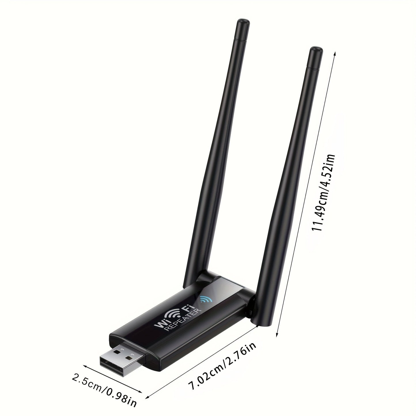 300Mbps USB Wi-Fi Repeater - Boost Network Signal with Easy Plug and Play Convenience