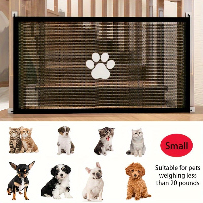 Ultimate Pet Safety Gate – Adjustable, Childproof Mesh Fence for Small Dogs – Quick-Fold, Portable, Easy-Install for Hallways, Doorways, Staircases – Durable Pet-Proof Home Protection
