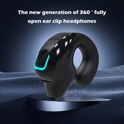 New Clip-On Earphones - Mini Wireless Earbuds with Long Battery Life, Universal Phone Control, Voice Noise Cancellation - Ideal for Exercise, Compatible with All Smartphones