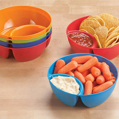 6PCS Set Plastic French Fry Bowls - 6 Color Non-Fragile Multifunctional Snack Bowls, Dipping Cups, Sauce Bowls, and Potato Chip Holders