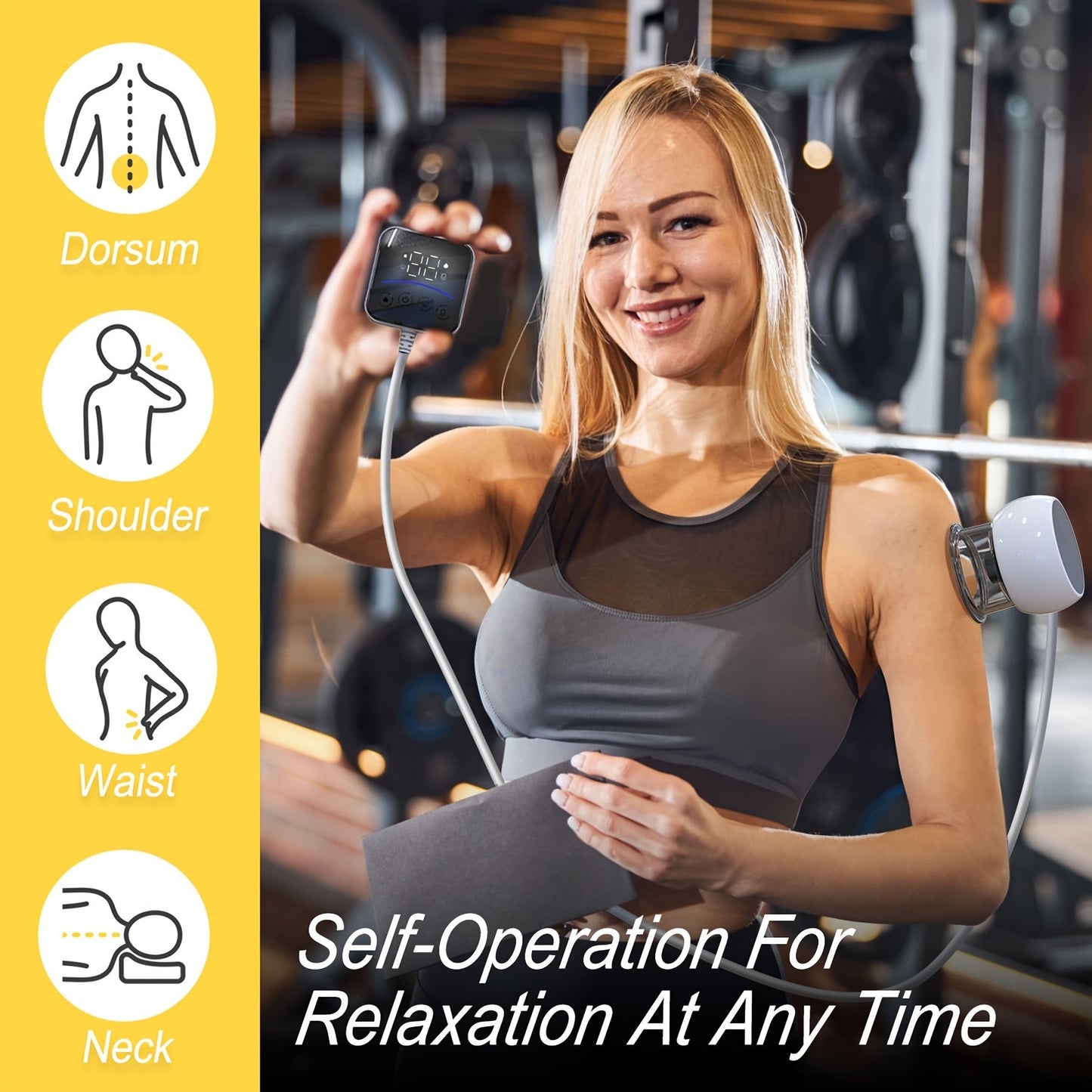 Advanced Neck, Back, Waist and Shoulder Massager – 3 Modes, 5 Temperature Levels, Hot Compress, Multi-Functional Massage Device, Perfect Father’s Day Gift